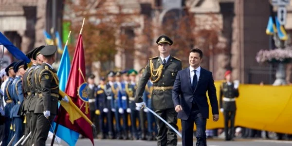 volodimir zelensky parada militara 24 august 2021 foto UKRAINIAN PRESIDENTIAL PRESS SERVICE/AFP