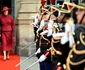 Emmanuel Macron, Regina Mathilde, Regele Philippe al Belgiei si Brigitte Macron la Palatul Elysee. FOTO: Casa Regală belgiană