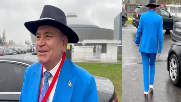 Ion Ionescu, cu ciocate albe cu tot, la Congresul PSD. FOTO: Antena3