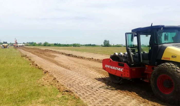 Lucrări la construcţia centurii Timişoara-sud FOTO DRDP