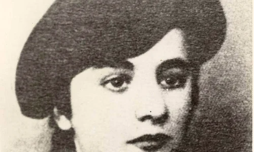 Lenuța Petrescu, viitoarea Elena Ceaușescu, în 1939, anul în care cucerește titlul de Regina Muncii jpeg