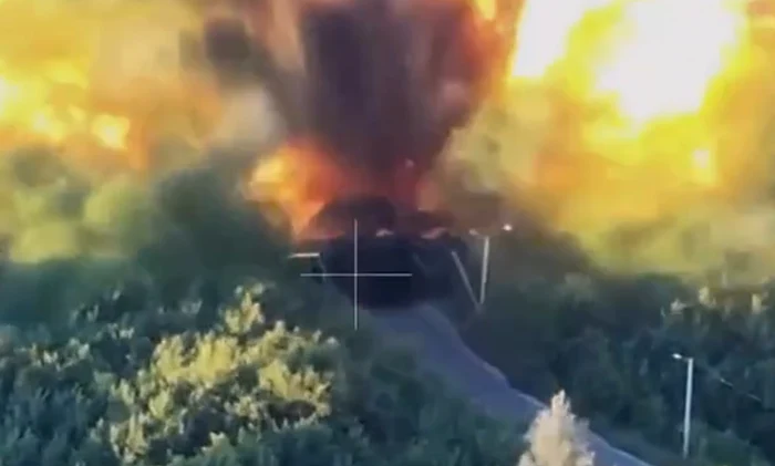 Podul distrus în regiunea Belgorod foto Raptor Drone
