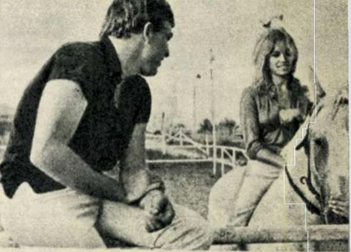 Stefan Markovici, împreună cu soția lui Delon. Sursa: Flacăra 1968