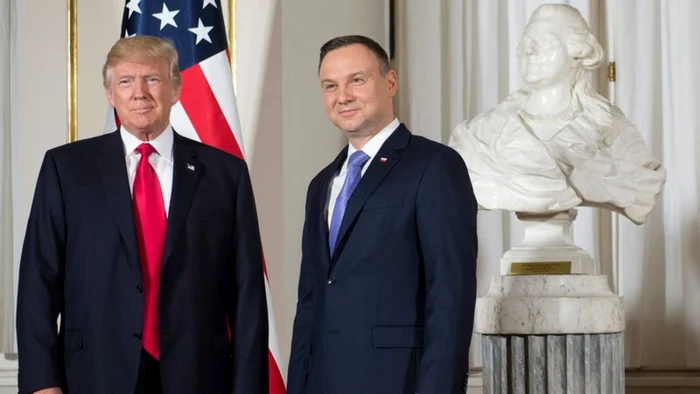 Donald Trump, primit la Varşovia de Andrzej Duda FOTO rte.ie