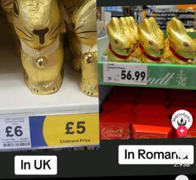 Bătaie de joc la adresa românilor: cât costă la noi un iepuraș de ciocolată, comparativ cu Europa de Vest FOTO