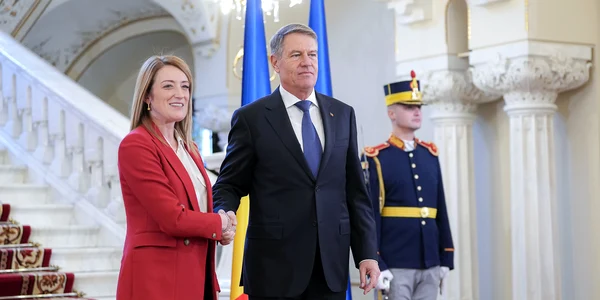 Klaus Iohannis și președinta Parlamentului European FOTO: Presidency