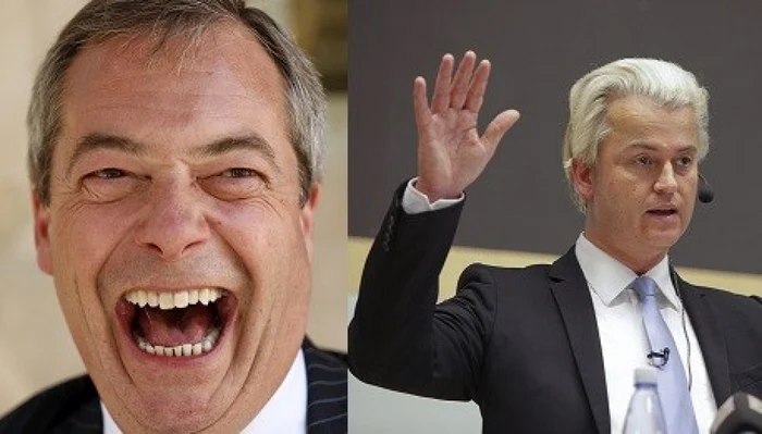 Nigel Farage şi Geert Wilders, doi eurosceptici convinşi