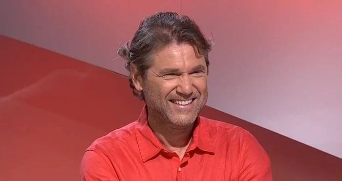 Florin Răducioiu, unul dintre analiștii TV din fotbalul românesc. Captură TV