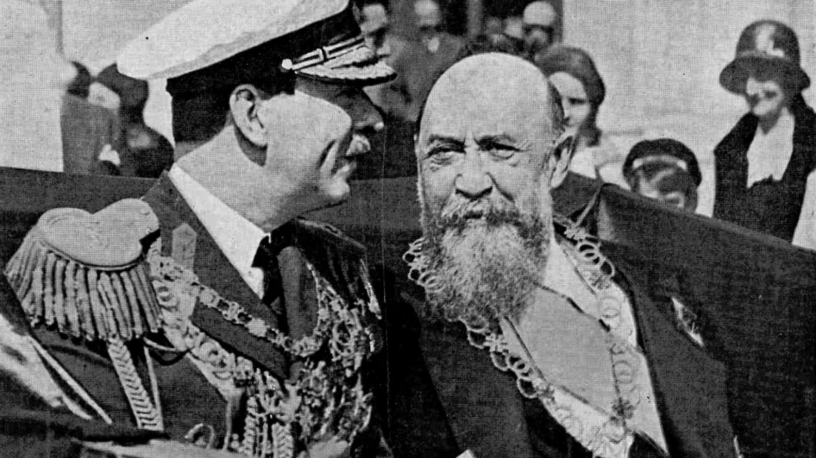 1931 Carol al II lea și Nicolae Iorga la Timișoara jpeg