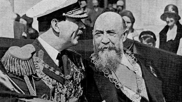1931 Carol al II lea și Nicolae Iorga la Timișoara jpeg