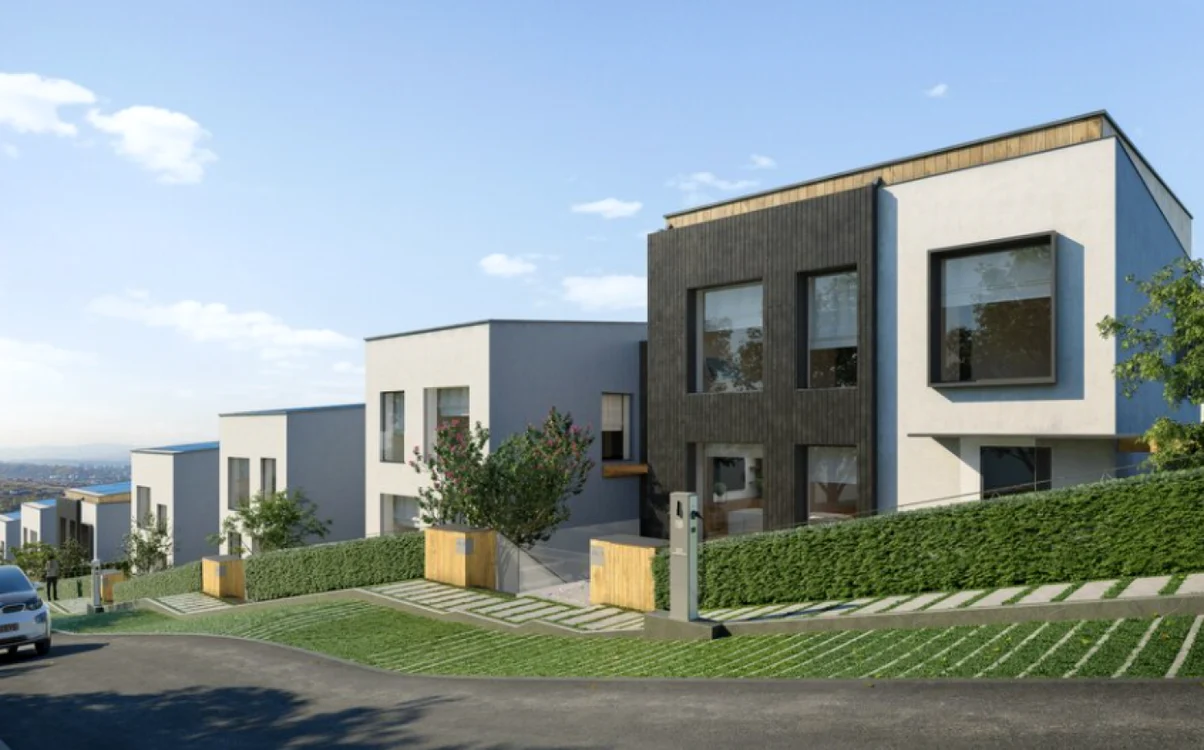 Aşa va arăta primul ansamblu de case pasive din România - Sol Residence, în Cluj-Napoca. FOTO: Arhivă Biobuilds