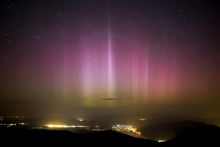 Aurora Boreala Ungaria FOTO Mediafax/AFP