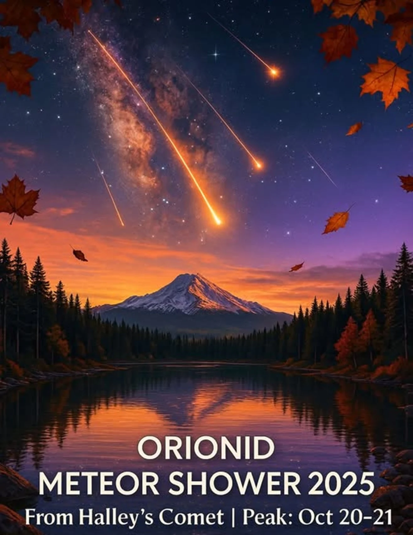 Noaptea în care cerul României prinde viață. Orionide 2025, ploaia de meteori din cometa Halley