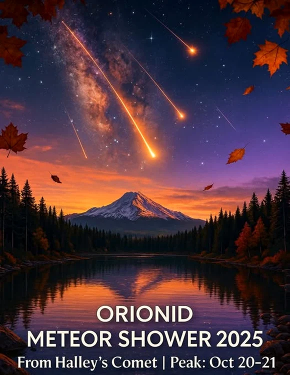 Ploaia de meteori sau de stele căzătoare Orionide Foto Exploratory World Facebook dms