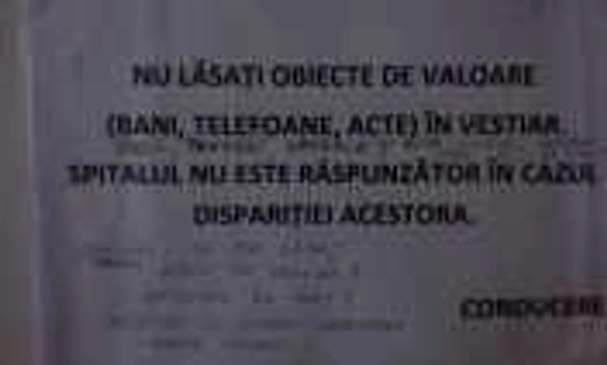 Anunţul de avertizare pus la vestiare