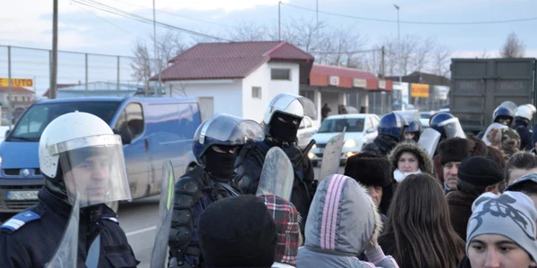 Protest la Nicolae Bălcescu