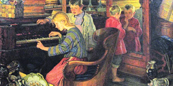  „Copiii mujicului în casa boierului“, de Nikolai Petrovici Bogdanov-Belski, pictură cumpărată  cu 560.000 de lei