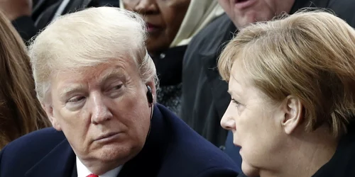 Ceremonie 100 de ani - Armistiţiu - Primul Război Mondial - Paris - Donald Trump - Angela Merkel / FOTO EPA - EFE / 11 nov 2018