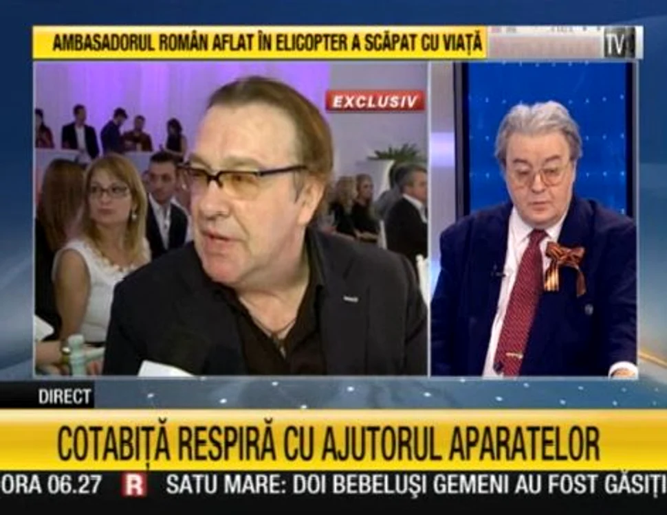 Gabriel Cotabiţă este intubat şi ventilat mecanicRomania Tv