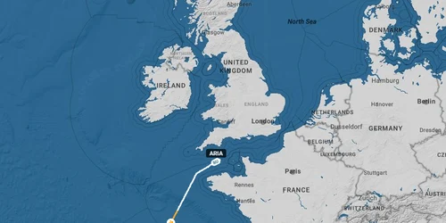 Hartă cu locația petrolierului rus Aria Canalul Mânecii FOTO x png