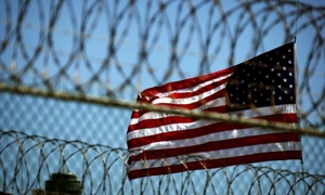 Steagul SUA fluturand la Delta Camp 5 de la Guantanamo FOTO EPA-EFE