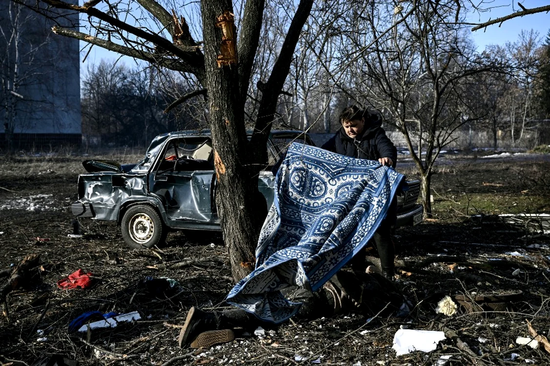 Civili uciși de bombele trase de armata rusă - foto AFP