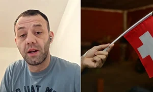 Tudor, romanul stabilit in Elvetia, foto captura video TikTok, Shutterstock jpg