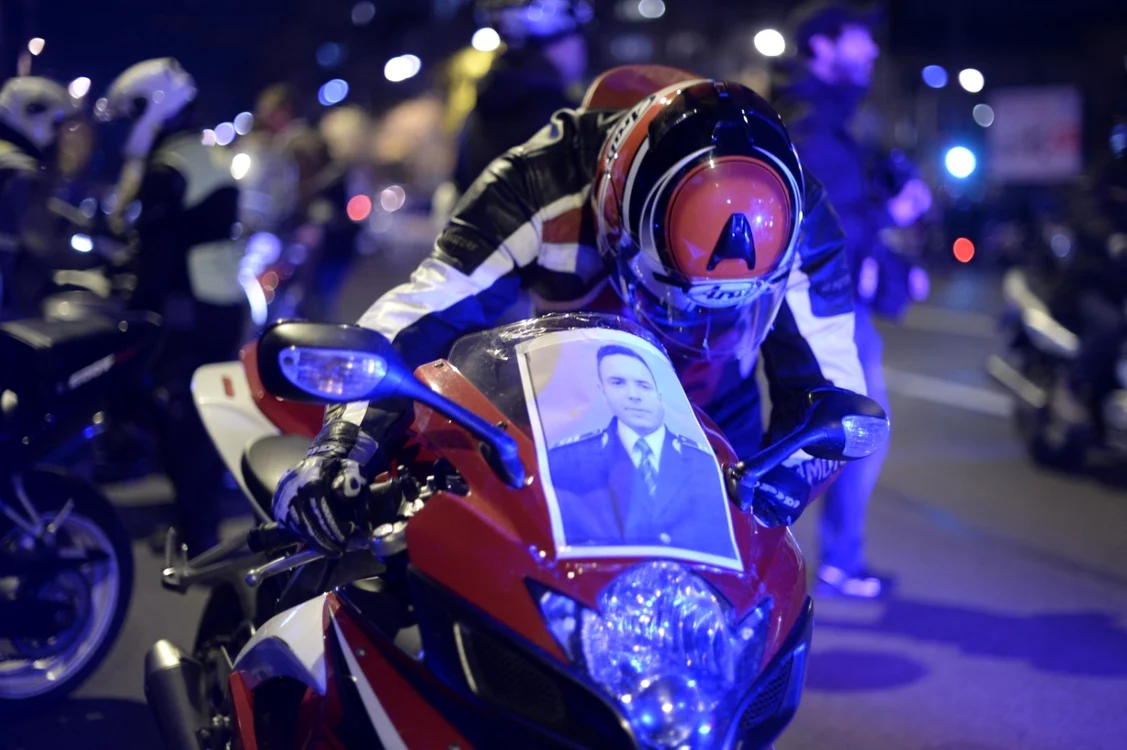 Motocicliştii s-au strâns în Capitală pentru a-l comemora pe Bogdan Gigina  FOTO Mediafax