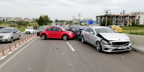 accident rutier la intrare in Constanta FOTO DRDP Constanţa