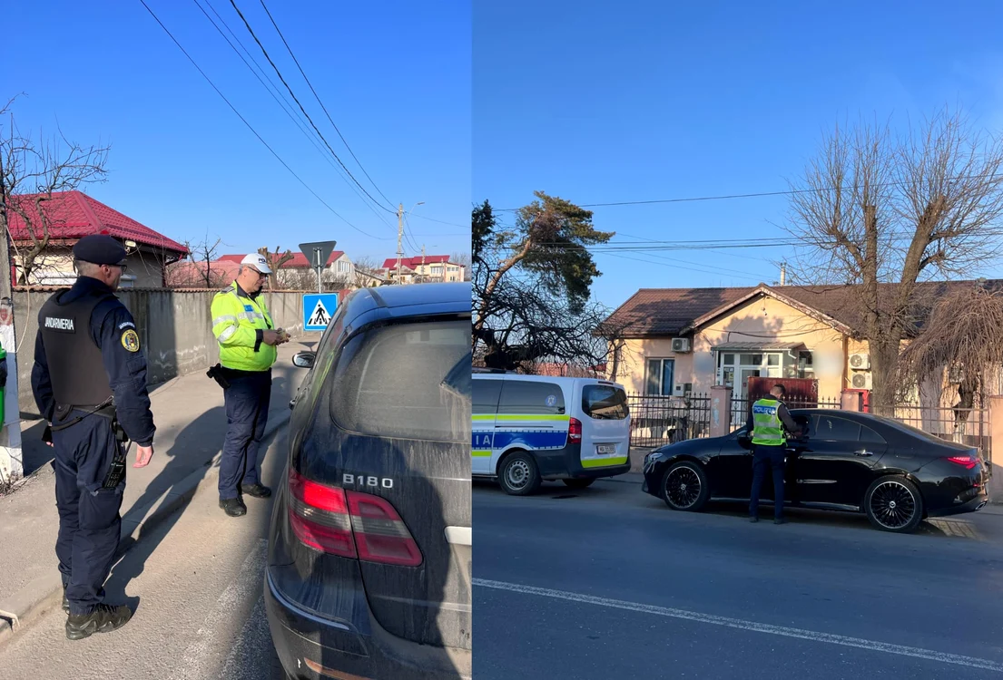Zeci de amenzi și permise de conducere reținute