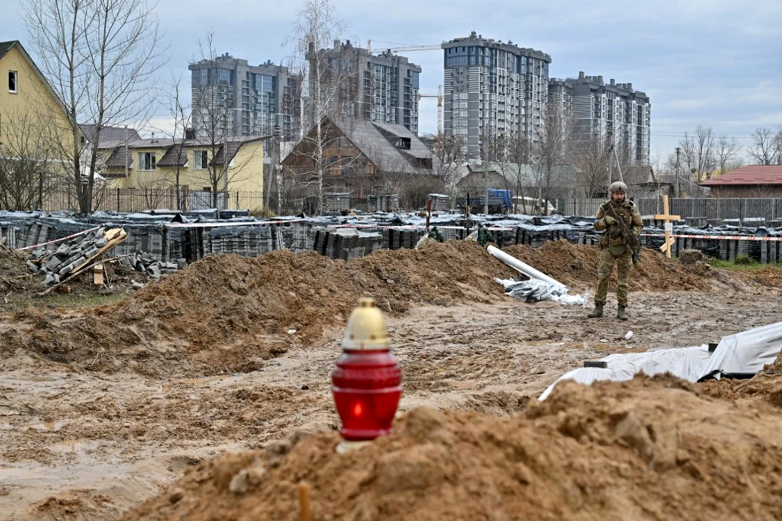 Imagine din Bucha foto: AFP
