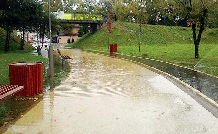 
    Aleile parcului s-au inundat după  ploile din ultimele două zileFoto: Hotnews.ro  