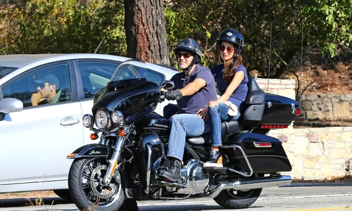 Exclusive    George Clooney & Amal Clooney Go FOr A Ride On His Harley In LA ***NO USE W/O PRIOR AGREEMENT   CALL FOR PRICING*** jpeg