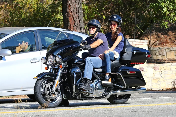Exclusive    George Clooney & Amal Clooney Go FOr A Ride On His Harley In LA ***NO USE W/O PRIOR AGREEMENT   CALL FOR PRICING*** jpeg