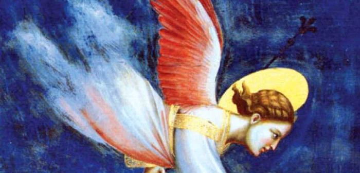 În picturile lui Giotto, îngerii sunt desenaţi cu o singură aripă rigidă, cu care ar putea plana