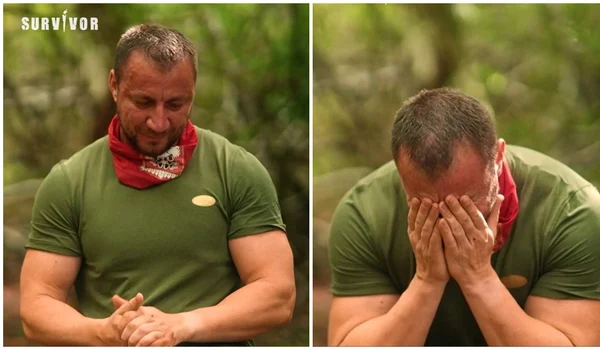 Marian Godină, momente emoționante la Survivor România 2026. Polițistul a izbucnit în lacrimi gândindu-se la familie. FOTO: captură video Antena 1