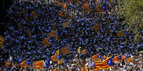 demonstratie barcelona independenta catalonia