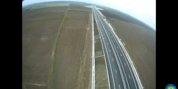 Autostrada, filmată de oficialii Ministerului Transporturilor