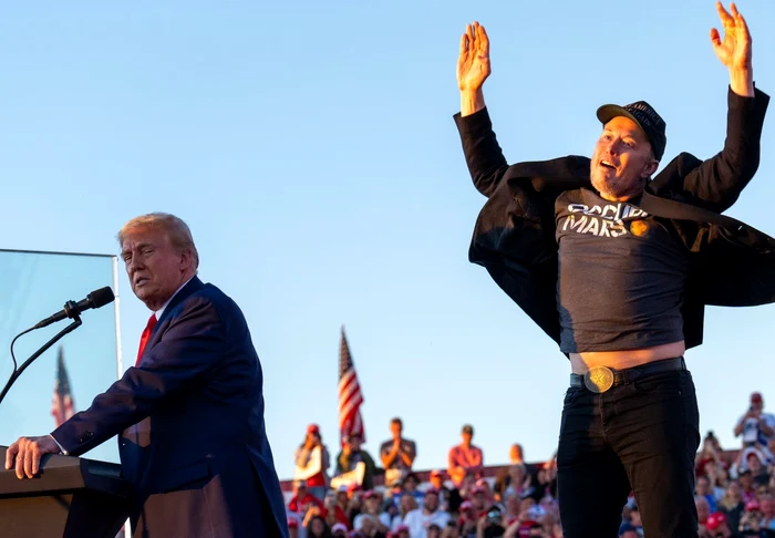 Trump s-a întors în locul tentativei de asasinat cu Elon Musk FOTO @aldrin12354 / X