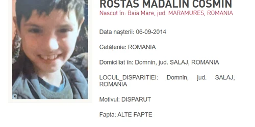 copil disparut in judetul Salaj FOTO Politia Romana png