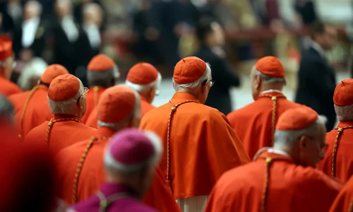 Cardinalii ascultă slujba oficiată de Papa Francisc în decembrie 2024 FOTO Shutterstock jpg