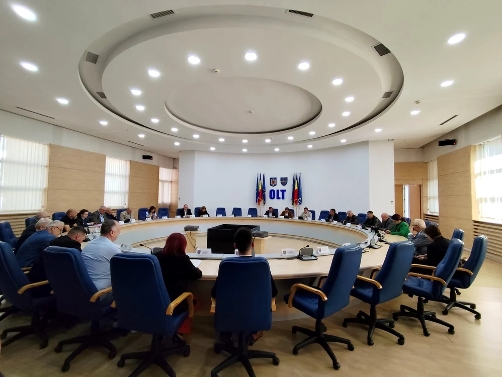 Modificarea organigramei a fost aprobată în sedința CJ Olt din 16 aprilie 2026 FOTO: Cătălin Fircoiu