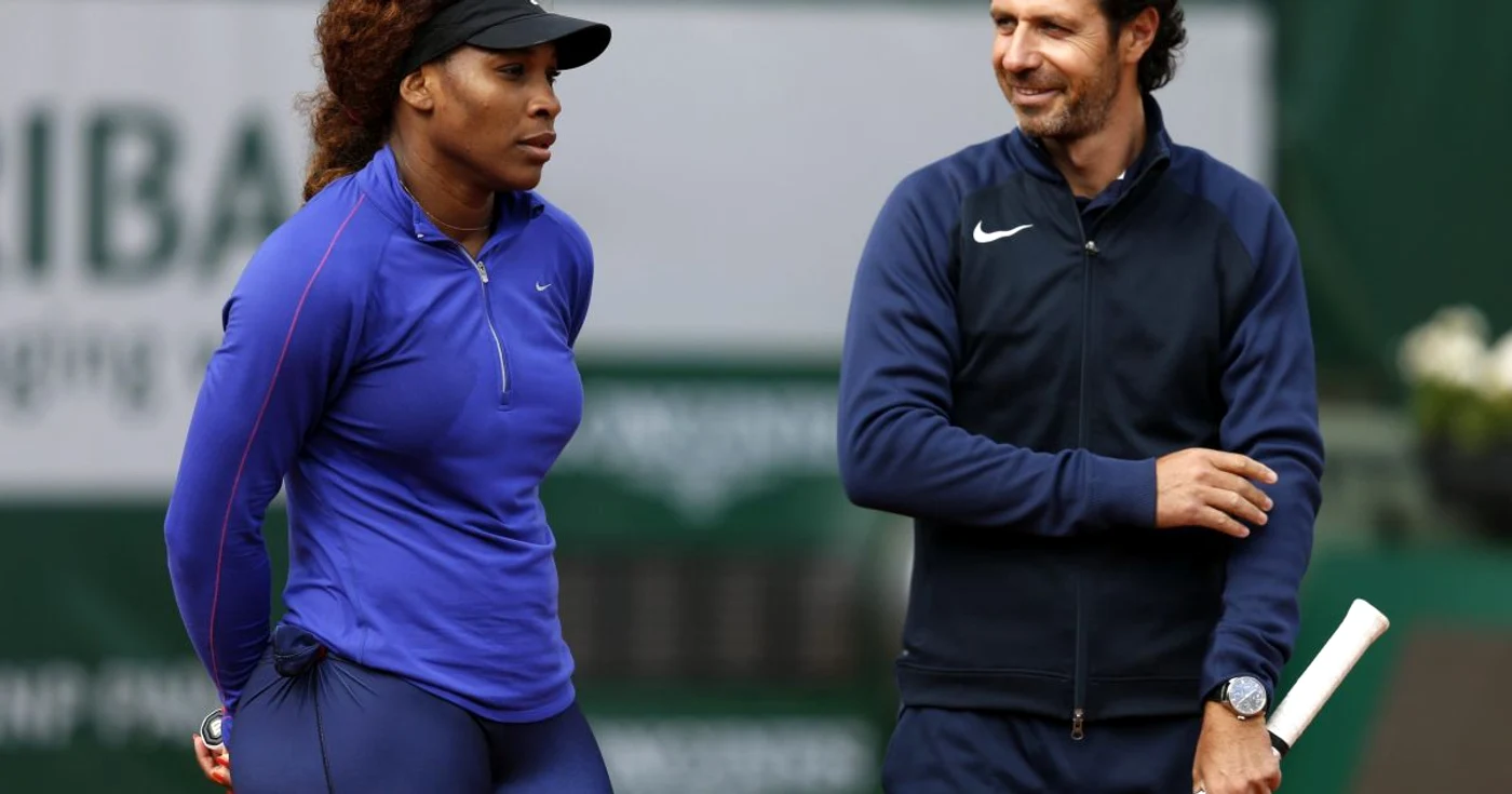 Serena Williams şi antrenorul ei - Patrick Mouratoglou FOTO Reuters