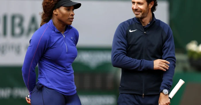 Serena Williams şi antrenorul ei - Patrick Mouratoglou FOTO Reuters