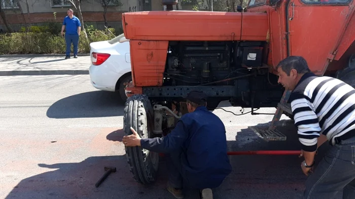 accident Craiova bmw tractor