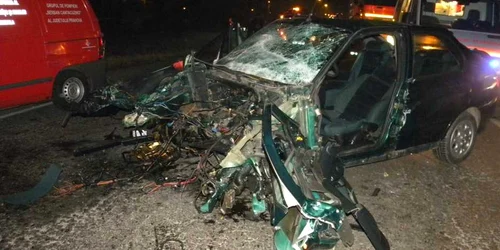 Şapte maşini au fost avariate în urma accidentului foto arhivă