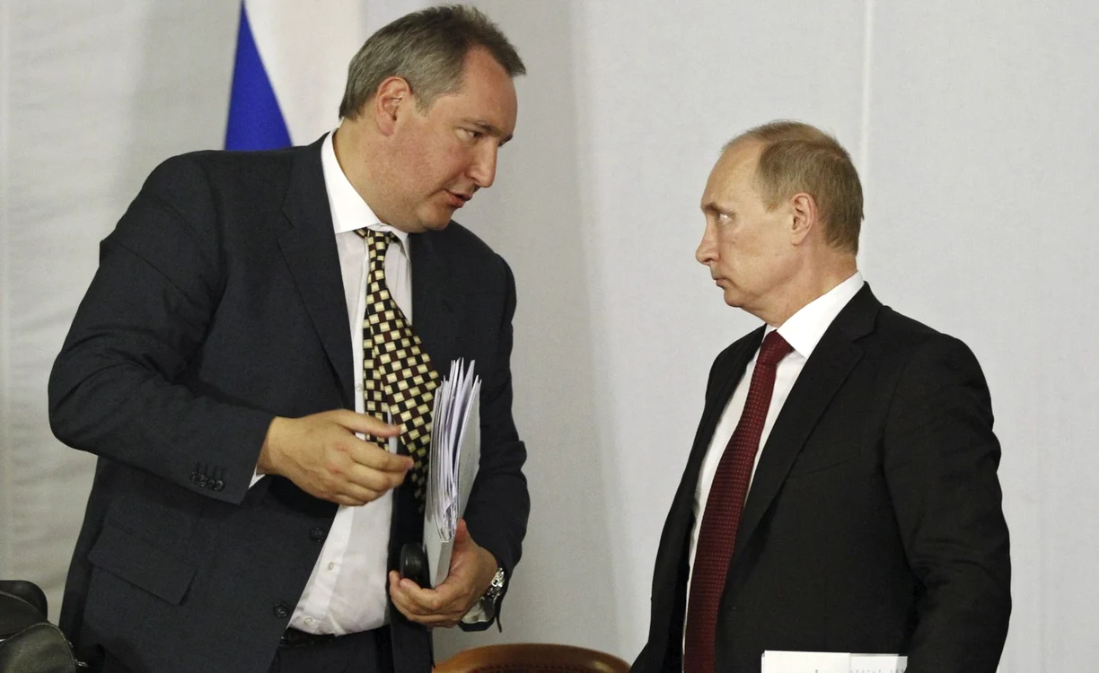 Dmitri Rogozin şi Vladimir Putin FOTO Reuters