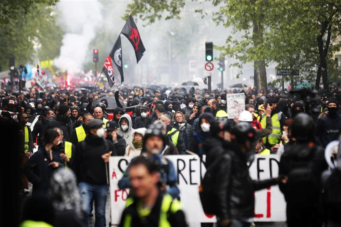 Francezii au ieșit în stradă de 1 mai FOTO EPA-EFE