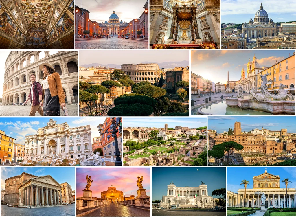 Colaj imagini din Roma