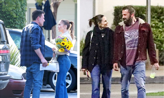 Ben Affleck cu Jennifer Garner și Jennifer Lopez jpg
